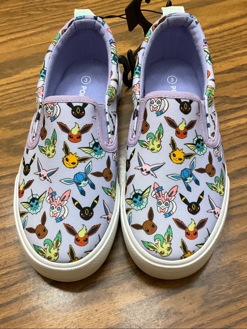 Kids Size 3 Pokémon Slip Ons, New!